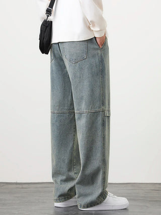 Men's Wide Leg Denim Jeans Pants