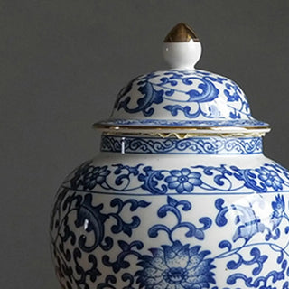 Ceramic Art Decoration Floral Ginger Jar
