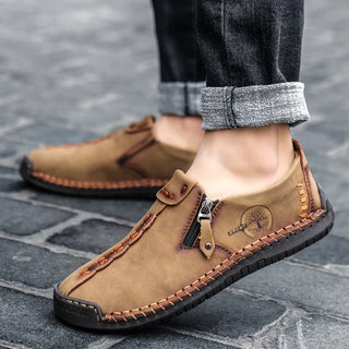 Comfortable Leather Men Shoes Casual Slip On Men Loafers Qlity Split Leather Shoes Men Flats Hot Sale Moccasins Shoes Plus Size