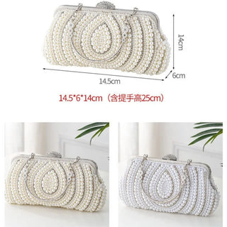Pearl Evening Bridal Party Clutch Purse