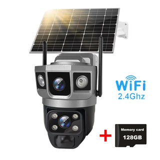 Dual Lens Solar Security Surveillance Camera