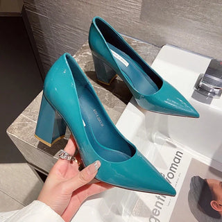 Slip-On Chunky Heels Wedding Shoes