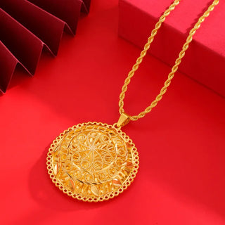 Luxury Gold Flower Vintage Necklace