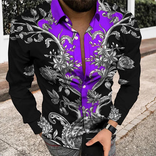 Men's Floral Pattern 3D Printed Shirt