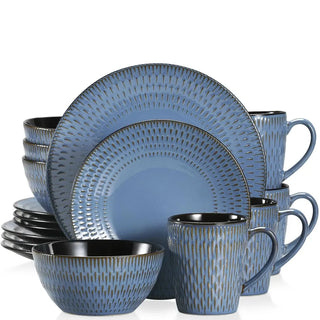 Embossed Stoneware Home Tableware Set