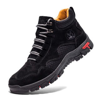 FLYLAND Men's Classic Retro Soft Skin friendly Genuine Leather Business Ankle Boots Handmade Casual Boots