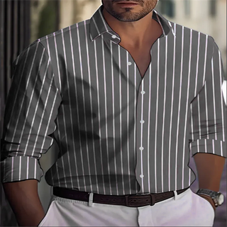 Men's Stylish Striped Loose Shirt