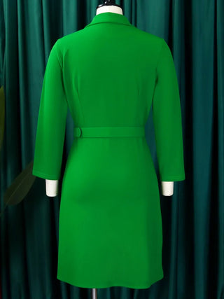 FairyShely 2025 Solid Long Sleeve Plus Size Draped Dress Women V Neck Large Big Dresses Lady Autumn Tight Curvy Short Dress