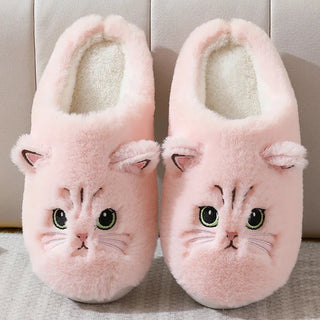 Lovely Warm Cute Cat Plush Slippers