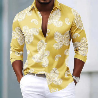 Comfortable Floral Ethnic Long Sleeve Shirt