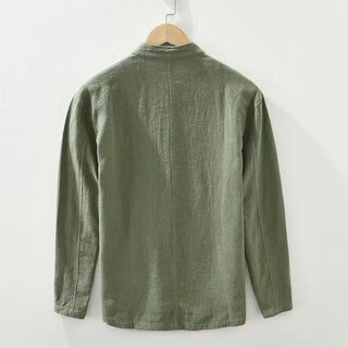 Trendy Multi-pocket Vintage Linen Shirt