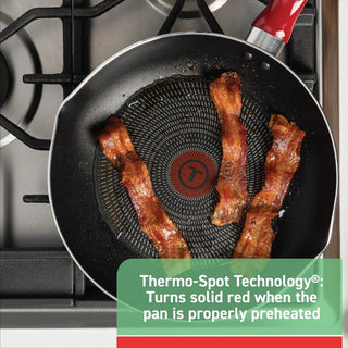 Easy Care 12-Piece Non-Stick Cookware Set Frypan Saucepans Griddle Stewpot with Vented Lids Measuring Marks Thermo-Spot