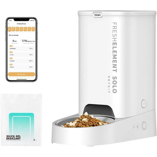 Automatic Cat Feeder, 2.4G WiFi Automatic Dog Feeder, Control Pet Food Dispenser with Triple Fresh-Lock System, Schedule Feeding