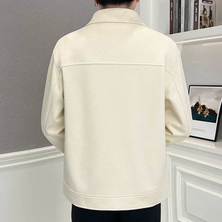 2025 High-quality Fashion Handsome Spring New Men's Lapel Fashion All Korean Version of Casual Men's Coat Jacket Handsome Coat