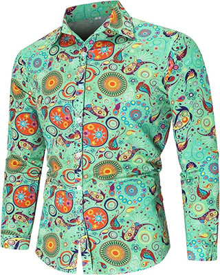 Men's Floral Vintage Disco Shirt
