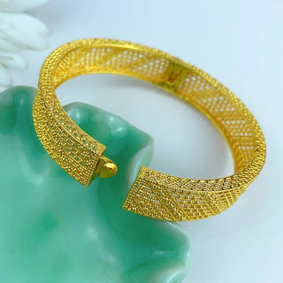 Luxury Dubai 24K Gold Plated Bangles For Women Indian African Bracelets Charm Wedding Ethiopian Arabic Hand Jewelry Party Gifts