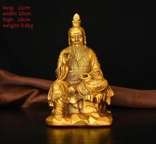 Feng Shui Brass Taishang Laojun Statue
