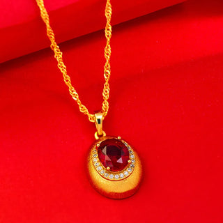 Luxury 24K Gold Water Drop Pendant