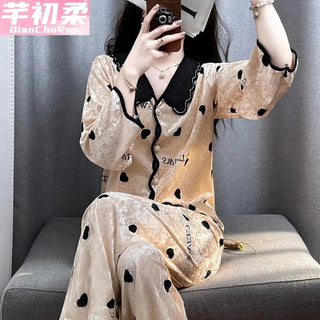 High End Diamond Velvet Pajamas Set - Epictzar Intl.