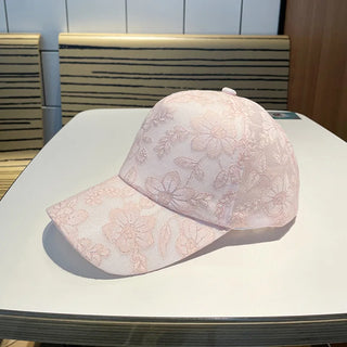 Baseball Cap Women Summer Korean Style Sunscreen Flower Printed Baseball Cap Casual Breathable Adjustable Sun Hat Visor Snapback