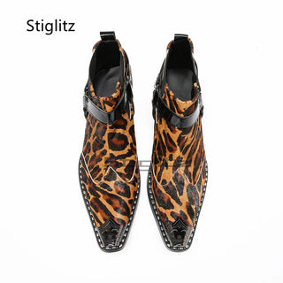 Slip On Buckle Strap Ankle Boots