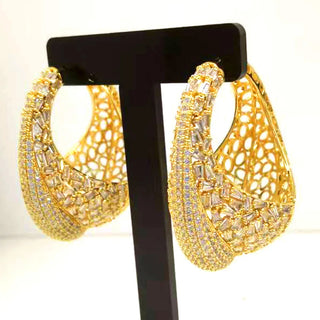 GODKI Luxury Leaf African Dangle Earrings For Women Wedding Cubic Zirconia Crystal DUBAI Bridal Earrings Party Jewelry