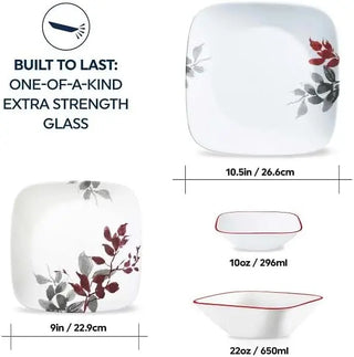 Luxury 16pc Break Resistant Dinnerware Set
