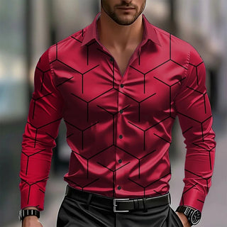 Men's Business Casual Long Sleeved Shirt