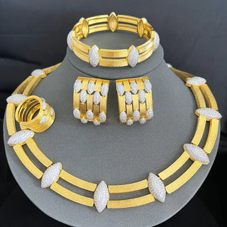 Classics 4pcs 2 Rows Jewelry Set