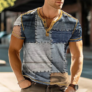 Vintage 3D Print Men's Casual Shirt