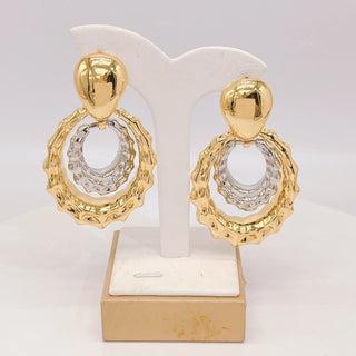 Yulaili Gold Plated Earring Round Pendant Luxury Women Jewelry Accessories Party Banquet Gift High Quality Gadget EK147
