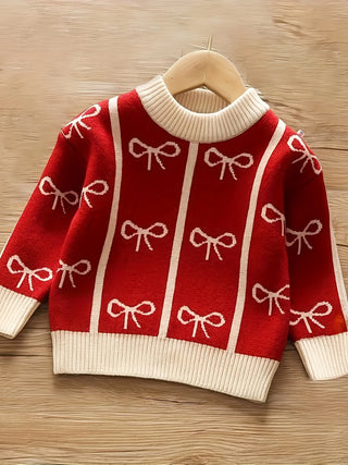 Girls Fashionable Long-Sleeved Sweater