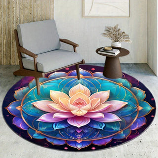 Chakra Design Round Bathroom Area Rug