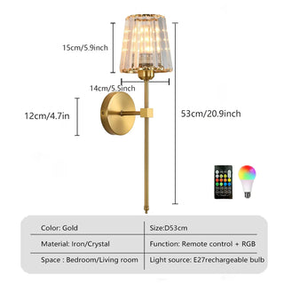 Crystal Rechargeable Bulbs Wall Lamps