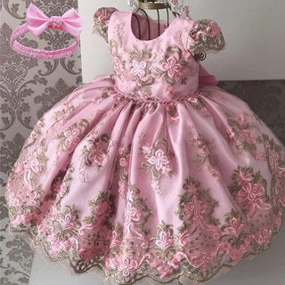 Luxury Princess Embroidery Kids Dress