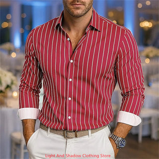 High-Quality Long-Sleeved Striped Shirt
