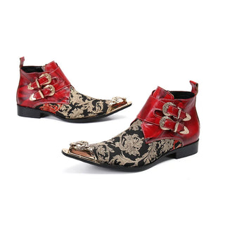 Luxury Genuine Leather Pointed Ankle Boots