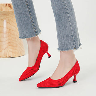 Breathable Knitted Lightweight Pointed Shoes