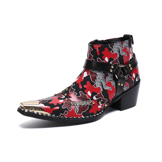 Metal Toe Riveted Studs Loafers Shoes