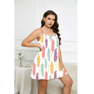 Women Loungewear Silk Suspender Nightgown