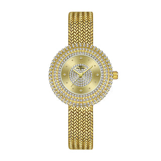 Luxury Watches For Women Diamond Dial Quartz Wristwatch Fashion Elegant Dress Ladies Watch Golden Wheat Strap Vintage Watch 2025