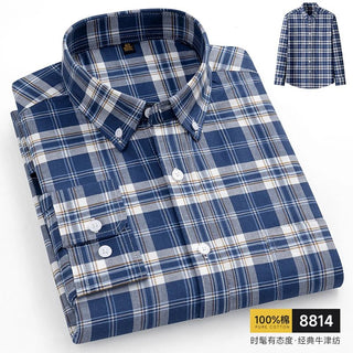 Solid Color 100% Pure Cotton Men Oxford Shirt - Epictzar Intl.