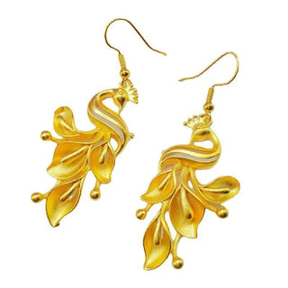 High Quality 24K Gold Peacock Earrings - Epictzar Intl.