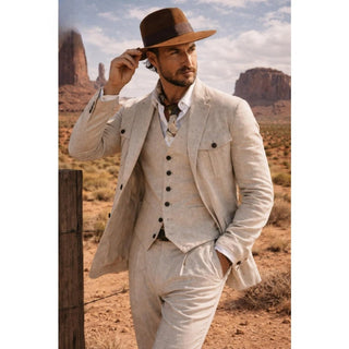 Breathable Linen Wedding Outfit Suits