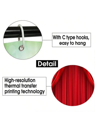 Classic Stage Background Shower Curtain Set - Epictzar Intl.