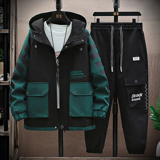 Men Joggers Hooded 2Pcs. Sportswear Set