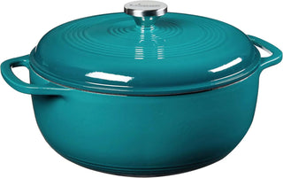 6 Quart Enameled Cast Iron Dutch Oven with Lid - Dual Handles - Oven Safe up to 500° F or on Stovetop - Use to Marinate, Cook, B