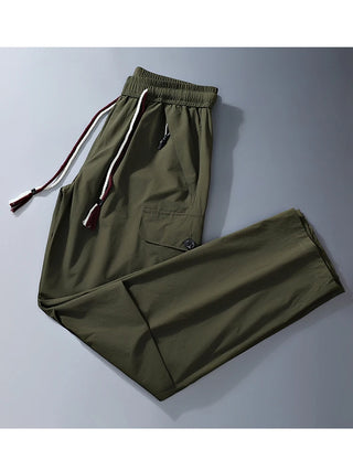 Multi-Pockets Ice Silk Cooling Pants