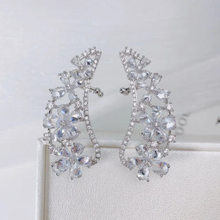 Fashion Small Flower Earring with Cuff