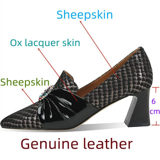Comfortable Deep Mouth Thick Heel Shoes